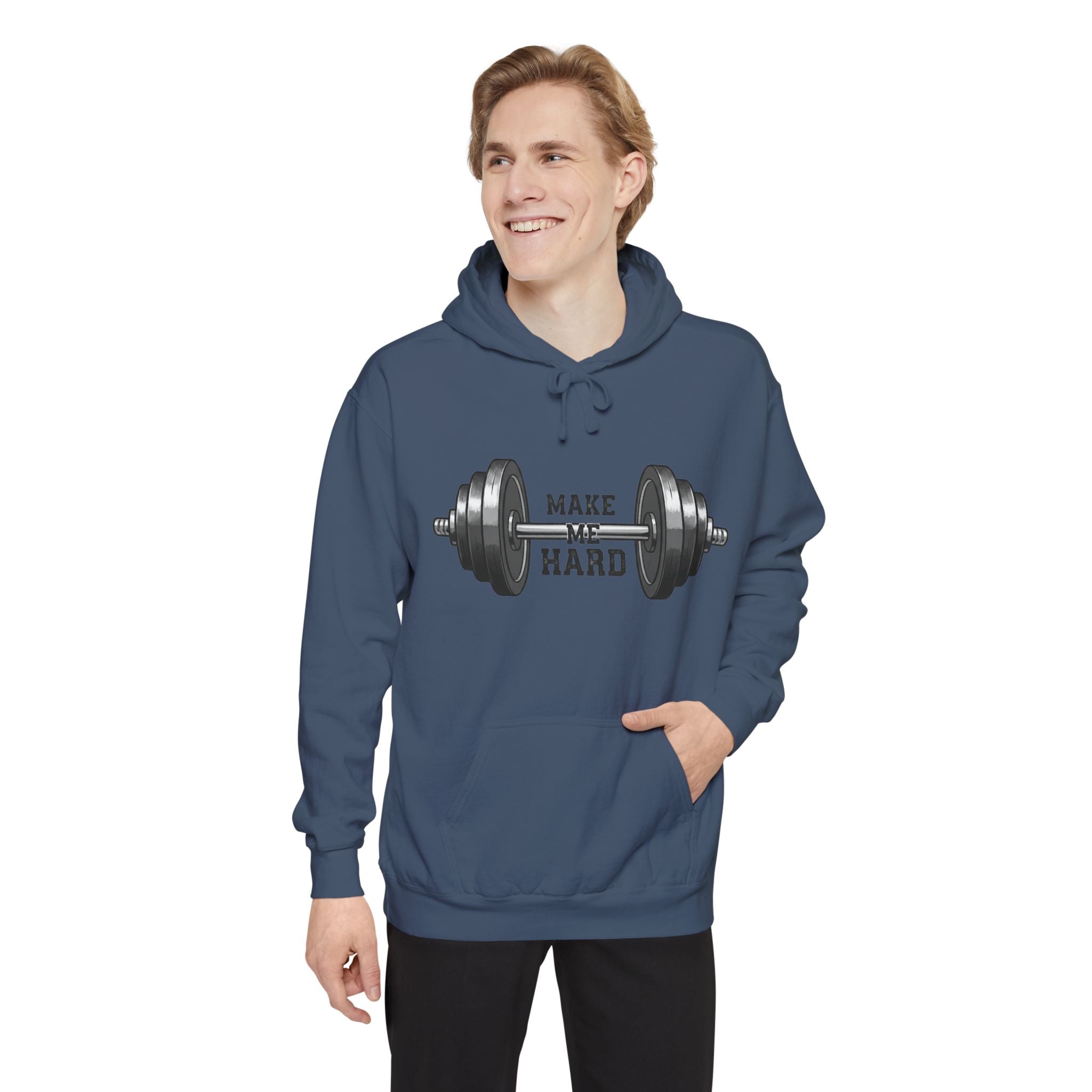 Make Me Hard - Morning Demands | Garment-Dyed Hoodie — AttitudeShirts