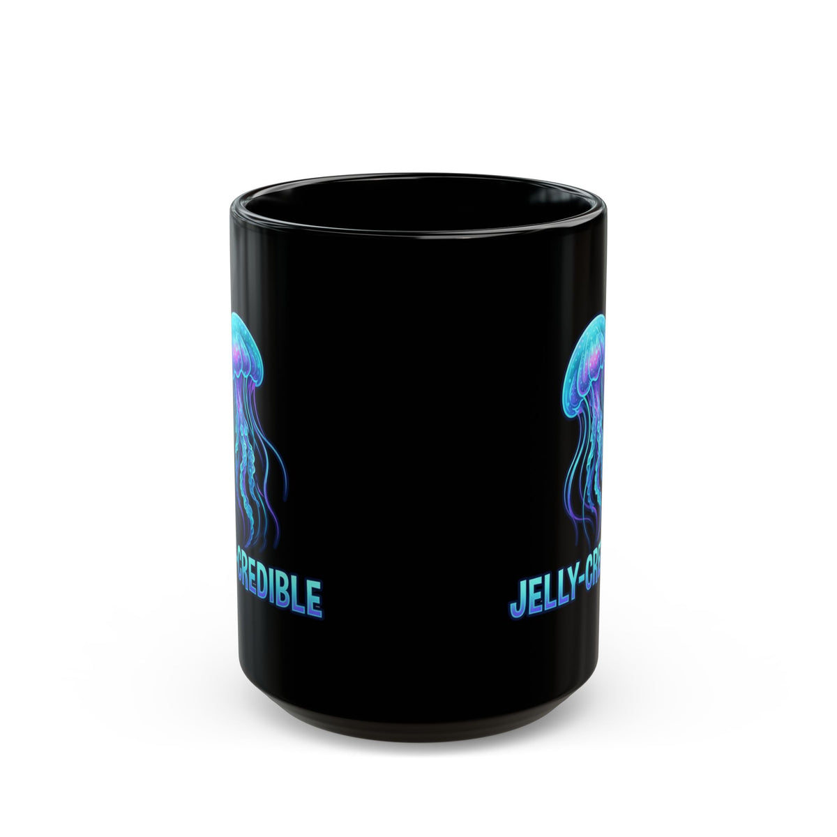 "Jelly Credible" Black Ceramic Mug