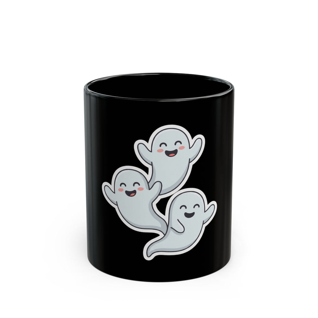 "Ghosts" Black Ceramic Mug