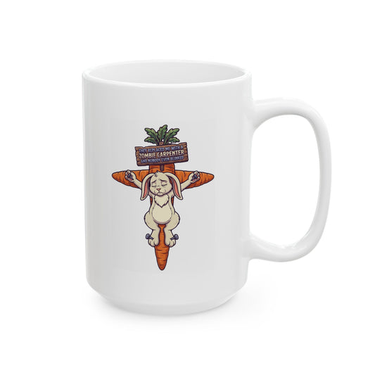 "Zombie Carpenter" White Ceramic Mug