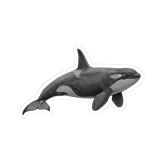 "Pencil Sketch Art Orca" Sticker — Main