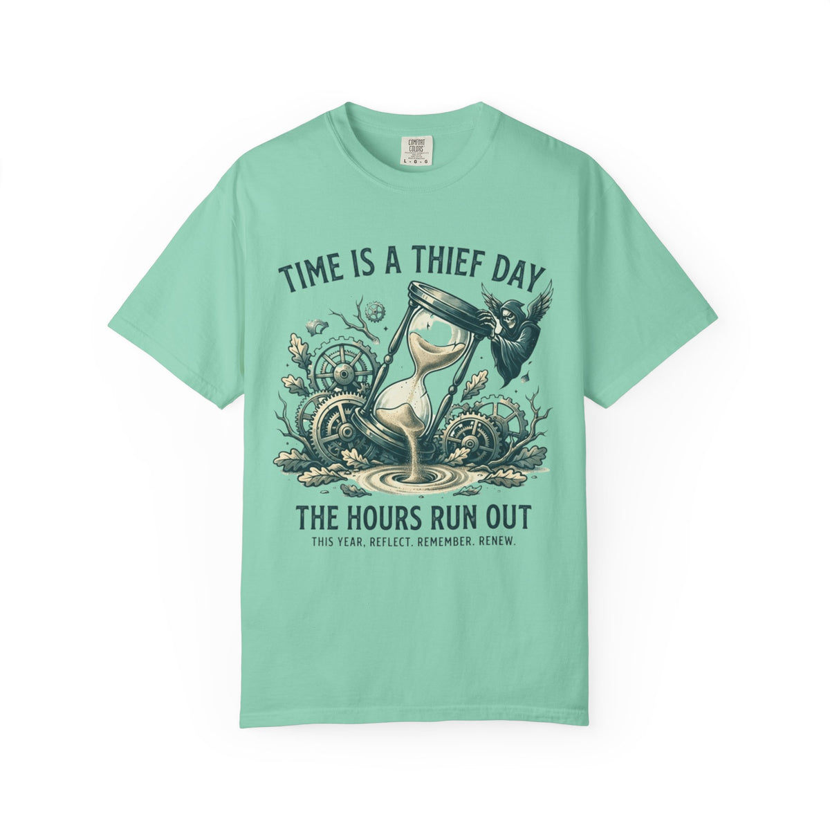 Color: Island Reef | Time is a Thief Unisex Garment-Dyed Tee