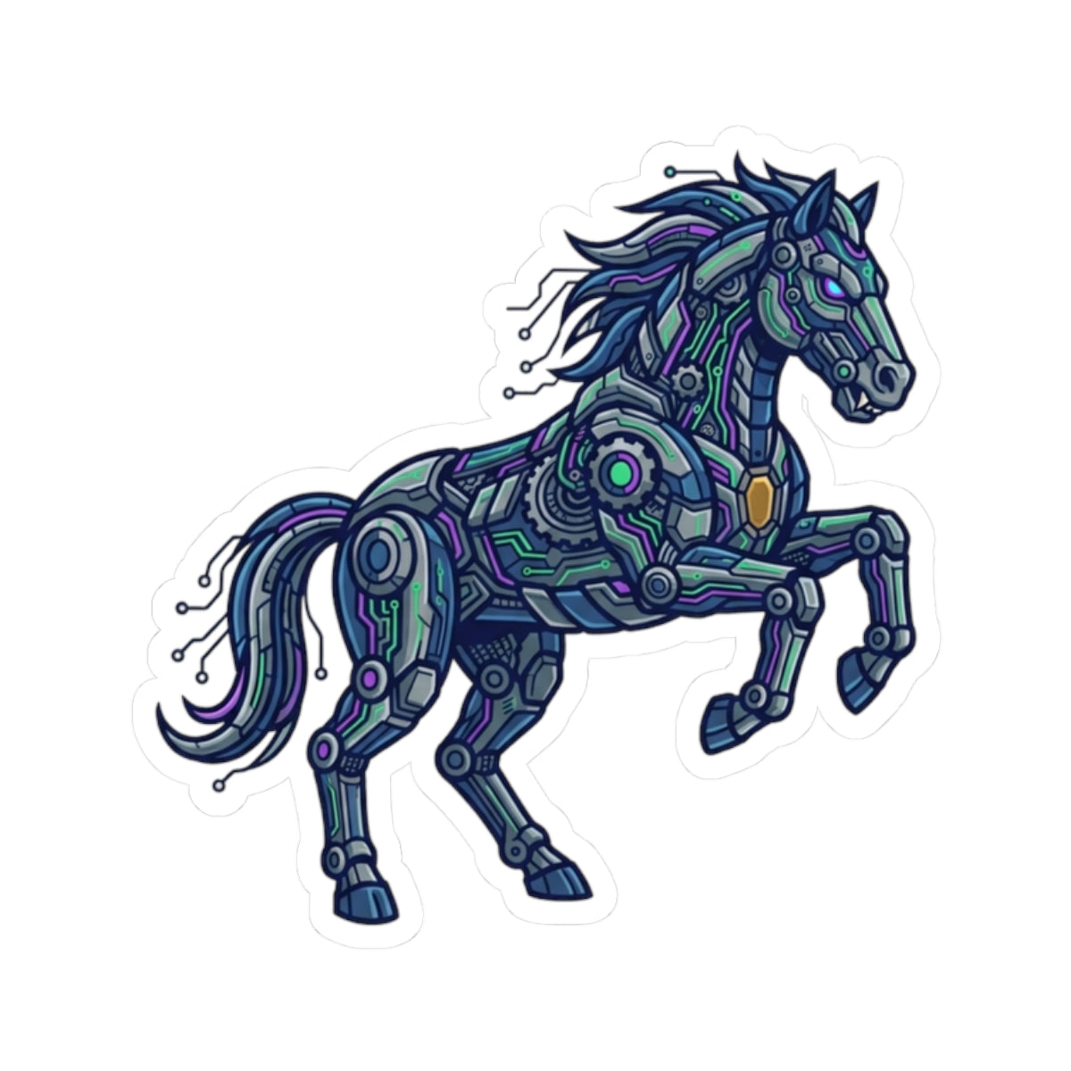 "Cyber Mustang" Sticker — Main