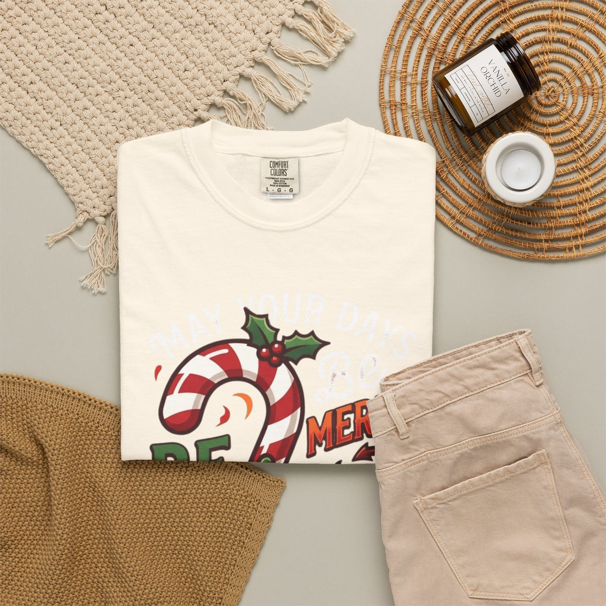 "May Your Days Be Merry and Spicy" Unisex Garment-Dyed Tee