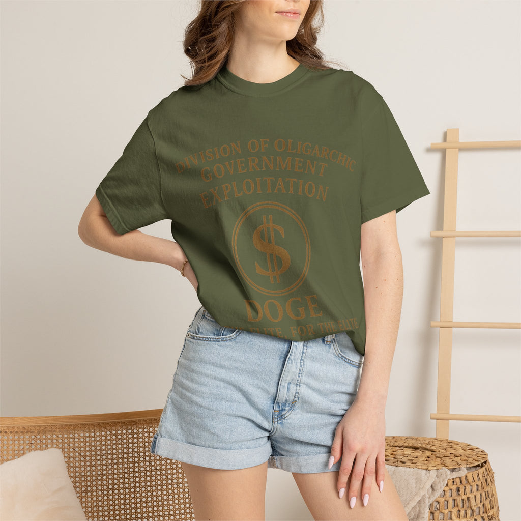 "DOGE—By the Elite, For the Elite" Unisex Garment-Dyed T-shirt