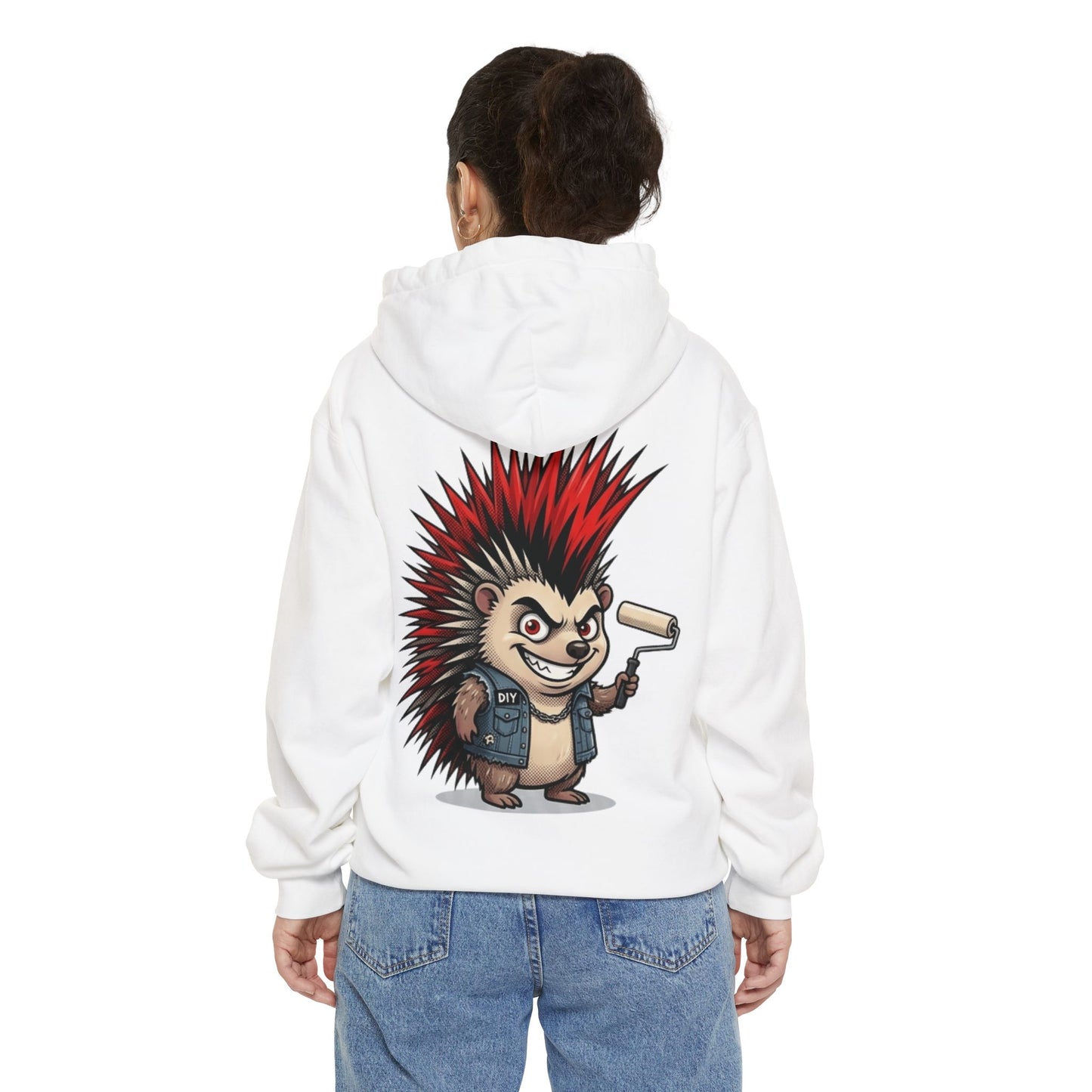 "Punkupine" Garment-Dyed Hoodie