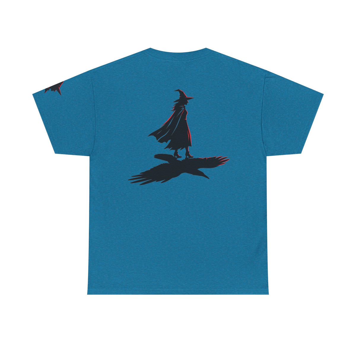 Color: Antique Sapphire | Witch With Raven Shadow Premium Graphic Tee