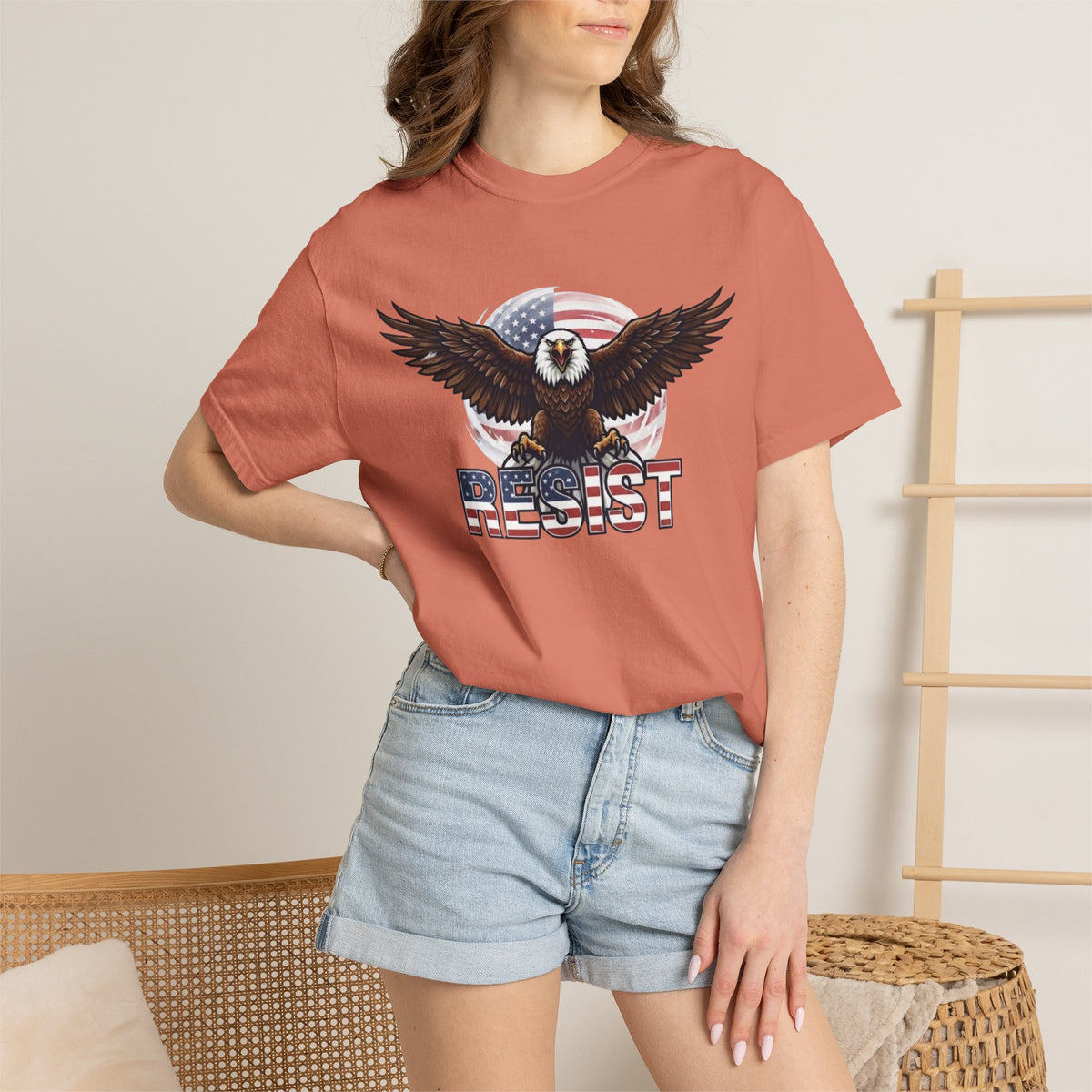 Color: Terracotta | Resist Unisex Garment-Dyed Tee