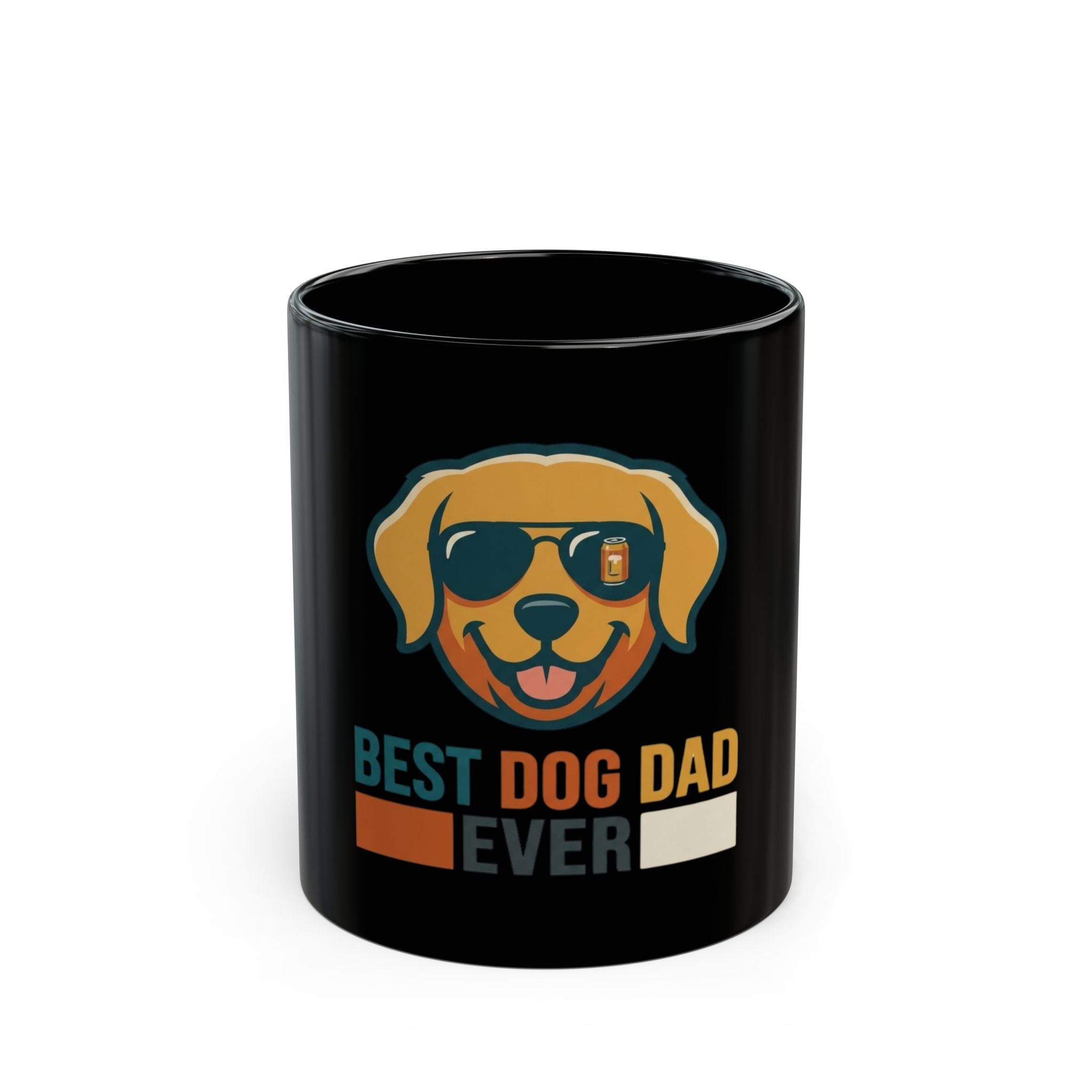 "Best Dog Dad" Black Ceramic Mug — Graphic