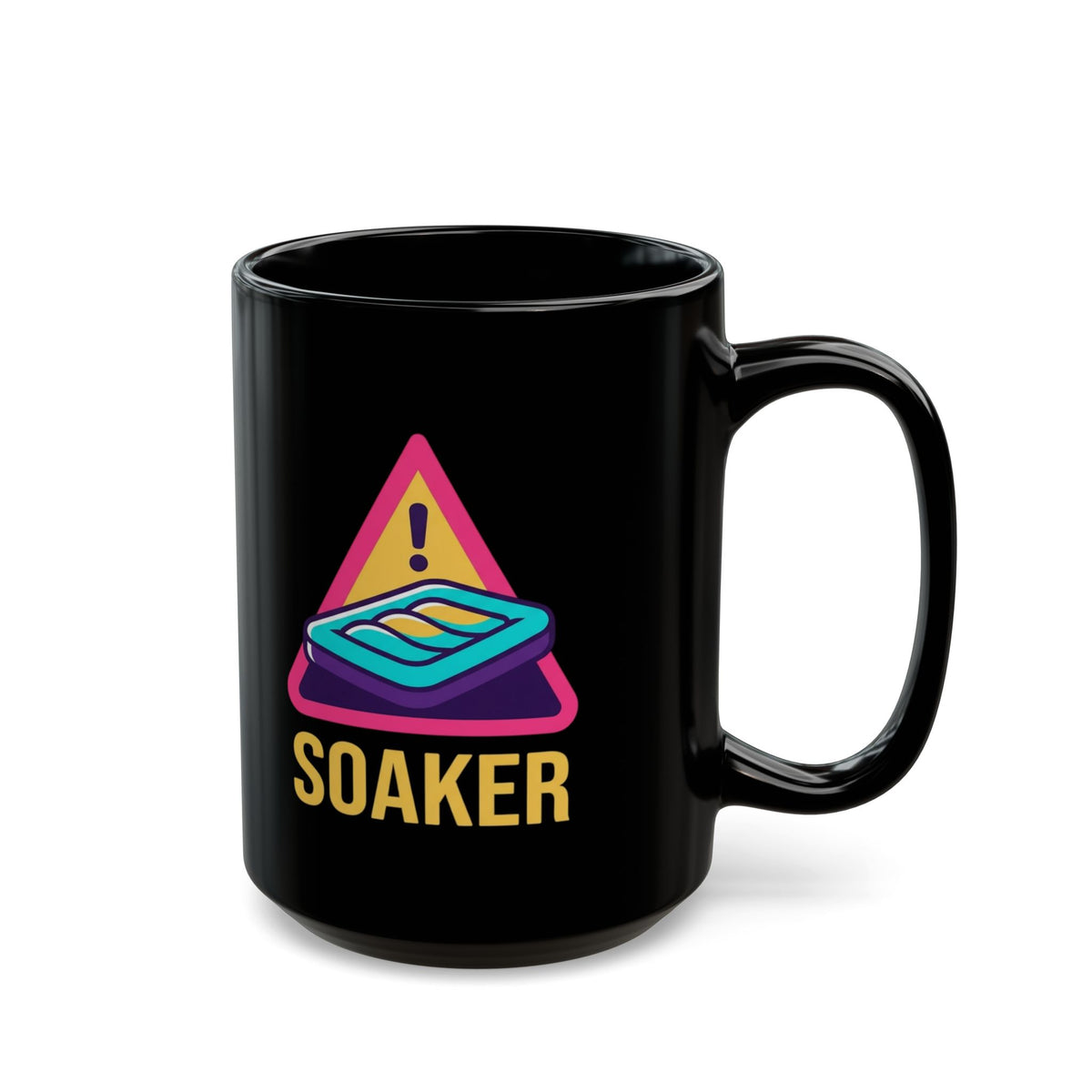 "Professional Soaker" Black Ceramic Mug — Graphic
