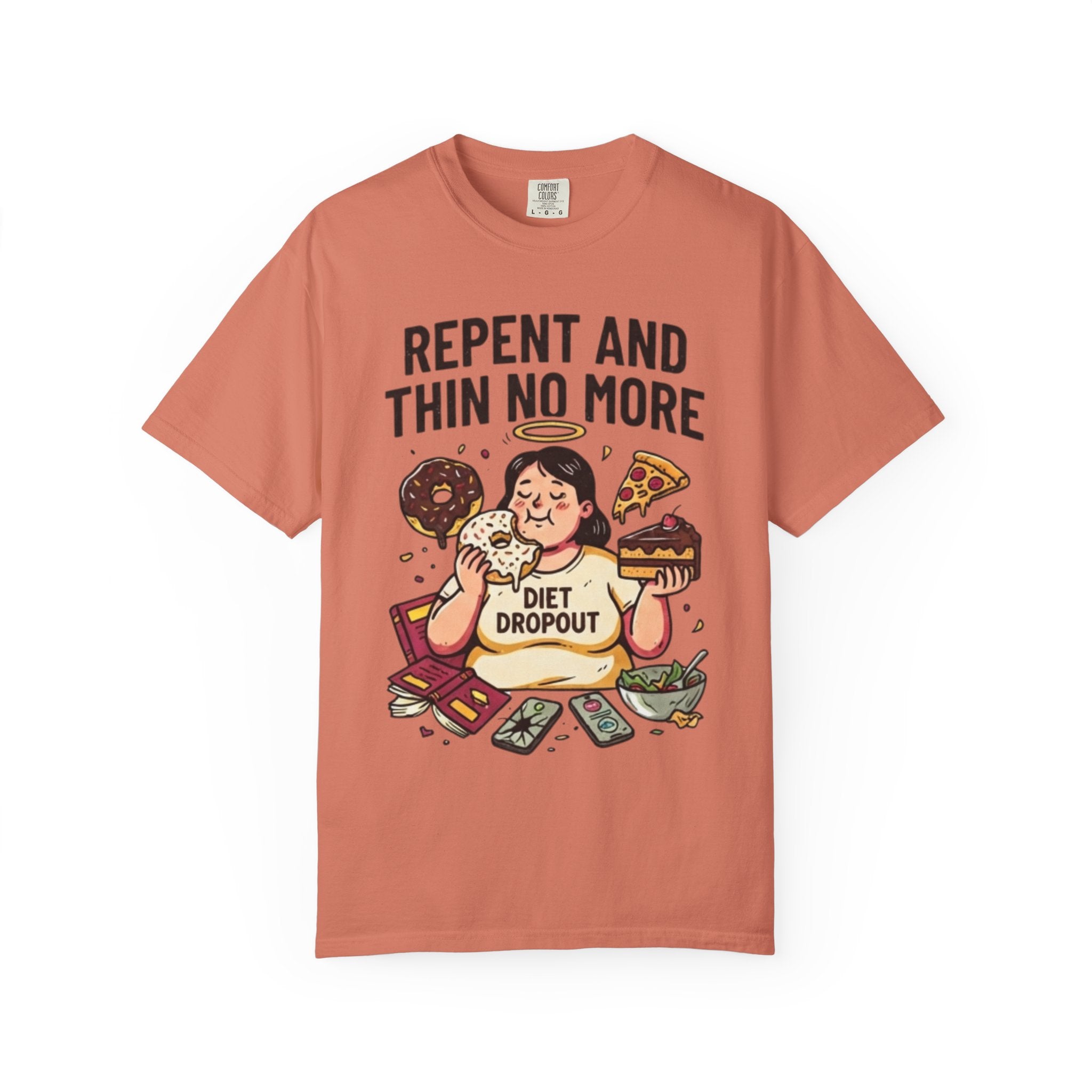 "Repent and Thin No More" Unisex Garment-Dyed Tee