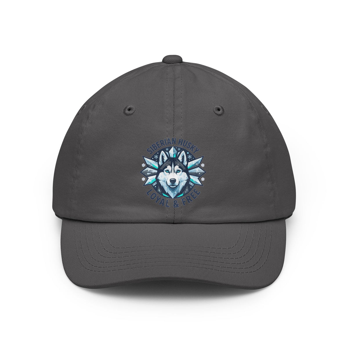 Color: Charcoal | Siberian Husky Loyal & Free Dad Hat
