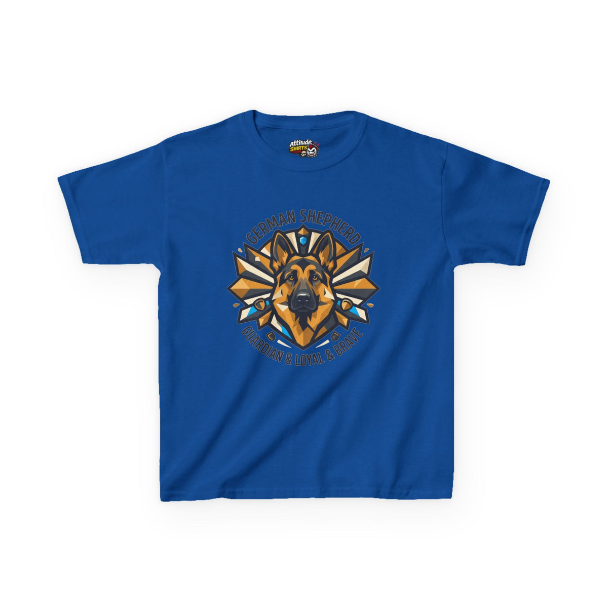 "German Shepherd Guardian Loyal Brave" Kids Tee