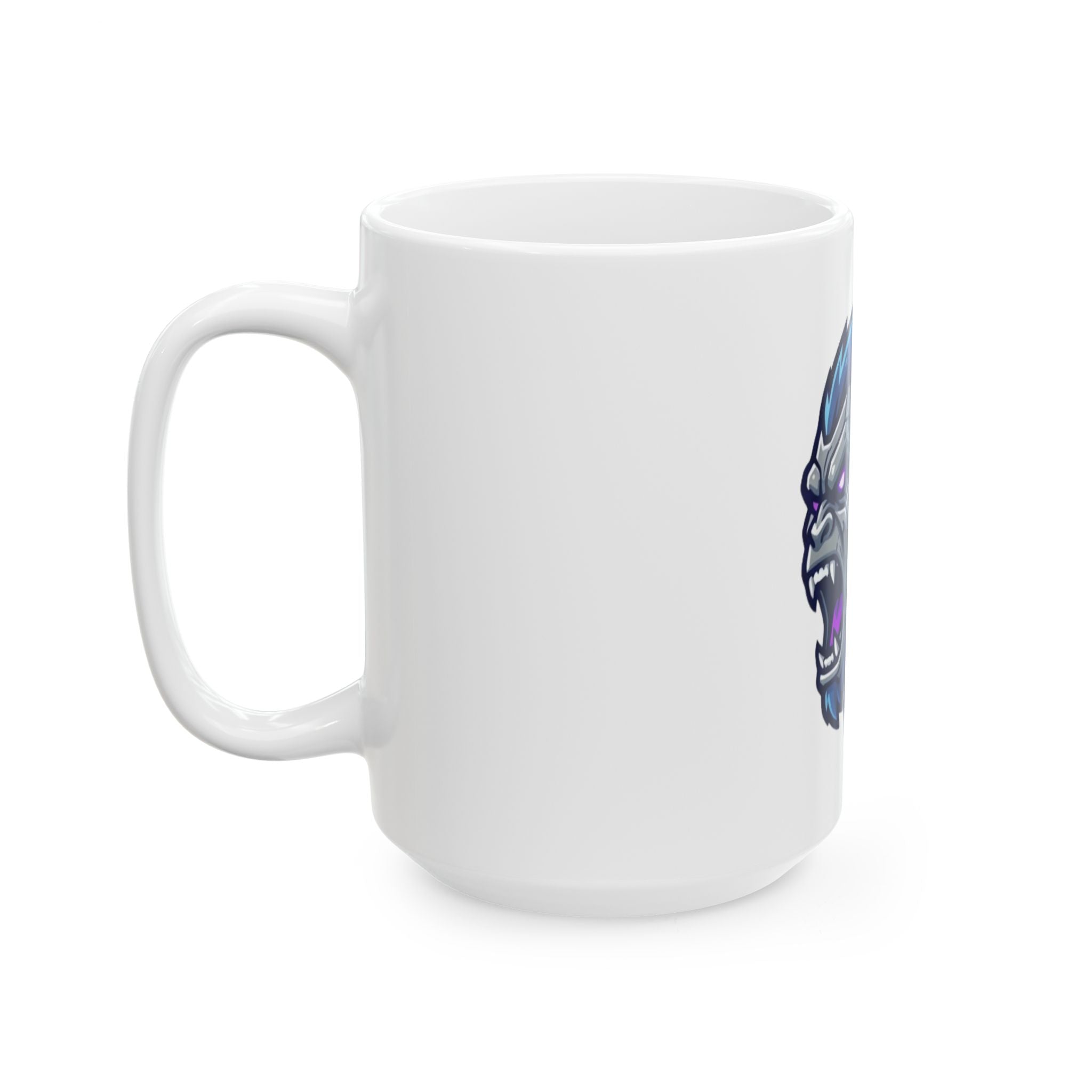 "Cyber Gorilla" White Ceramic Mug — Graphic