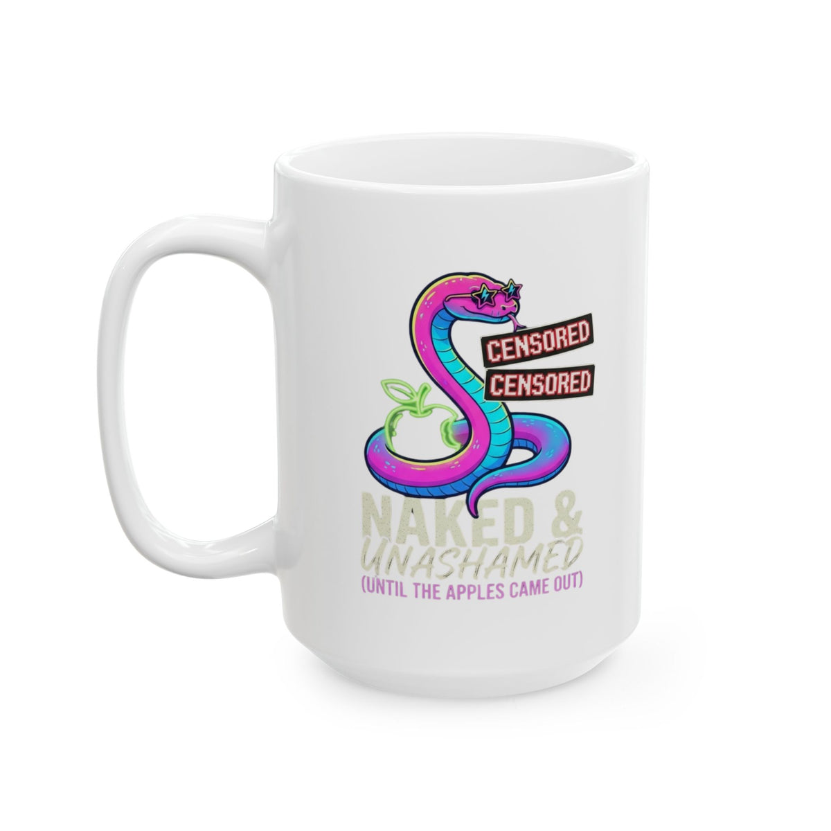 "Good Book Series Naked & Unashamed" White Ceramic Mug