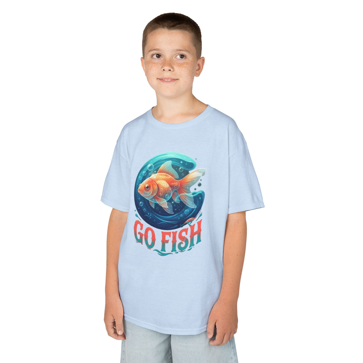 Color: Light Blue | Go Fish Kids Tee
