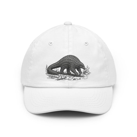Color: White | Pencil Sketch Art Pangolin Dad Hat