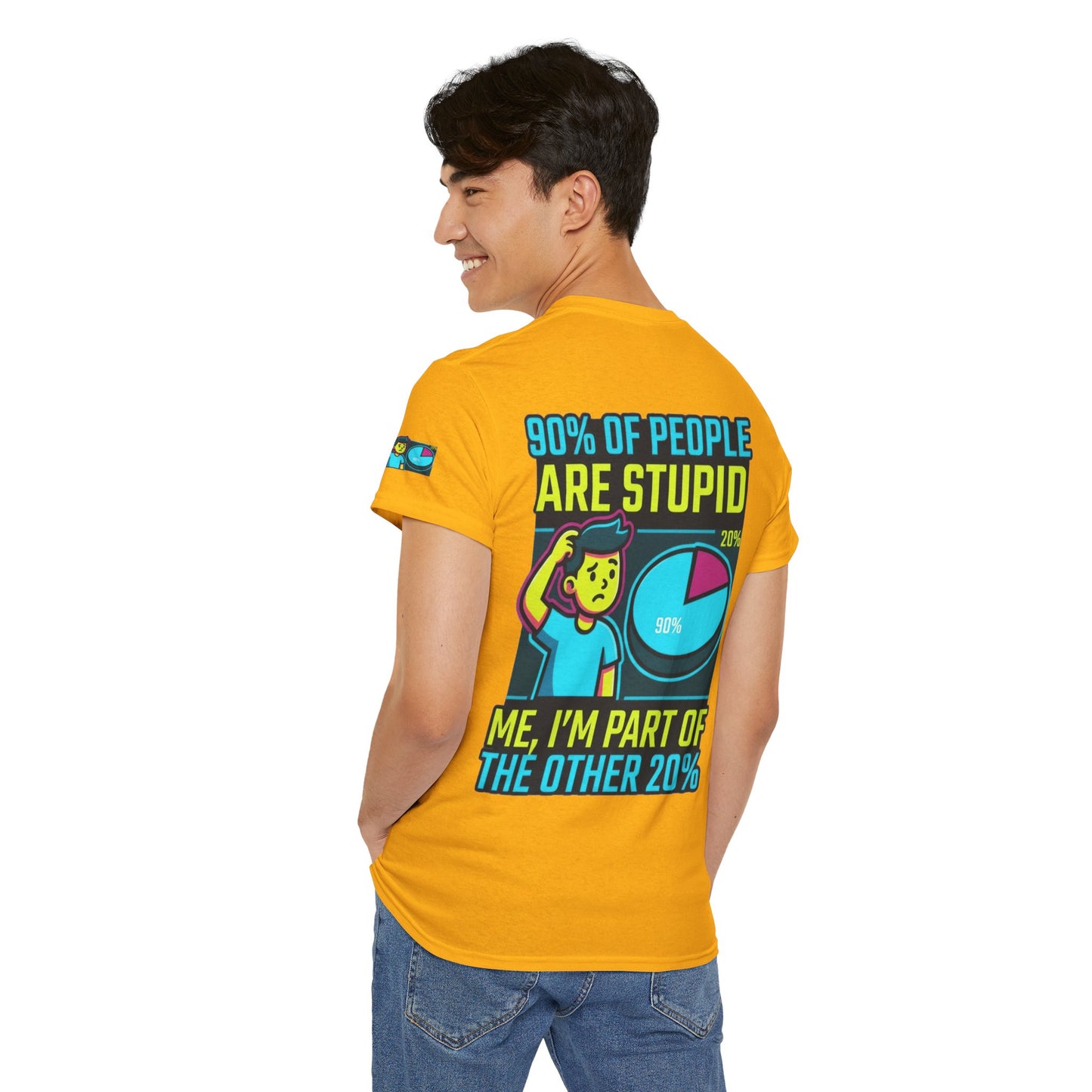 "90% Of People Are Stupid" Premium Graphic Tee