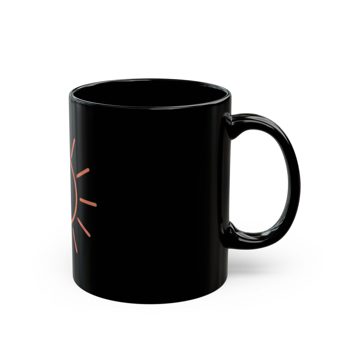 "Sun" Black Ceramic Mug — Graphic