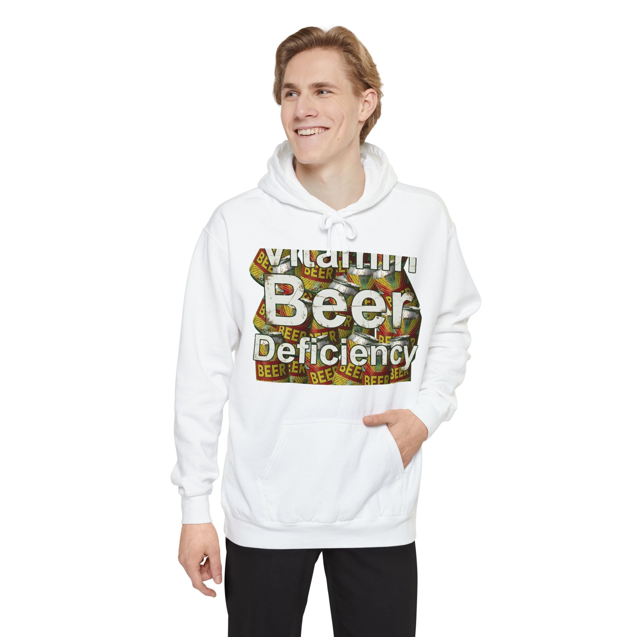 Vitamin Beer: My Daily Dose | Garment-Dyed Hoodie — AttitudeShirts