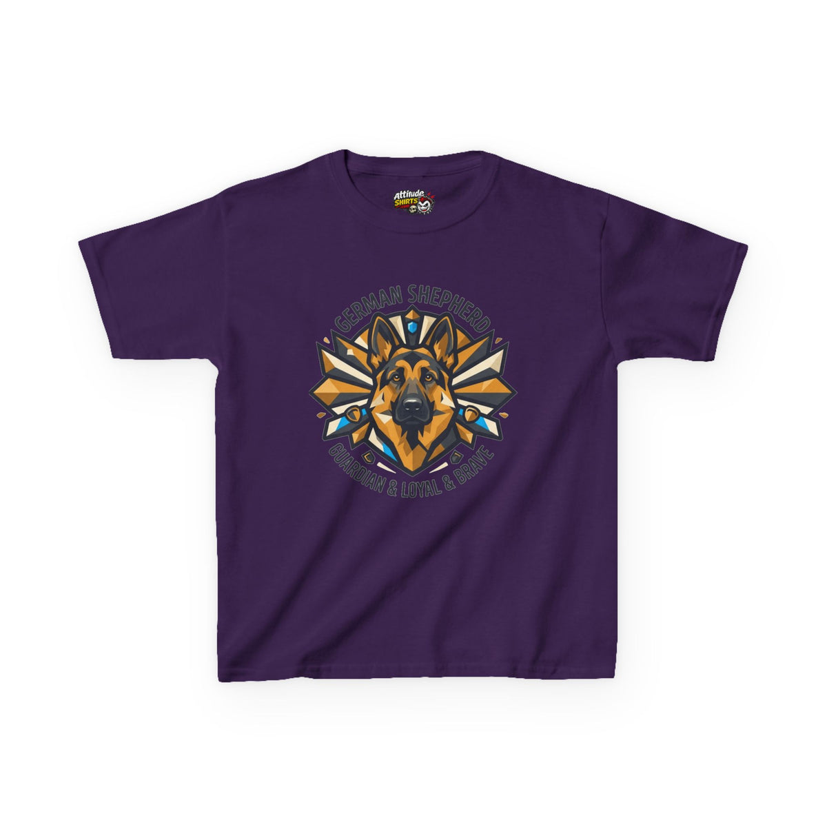 "German Shepherd Guardian Loyal Brave" Kids Tee