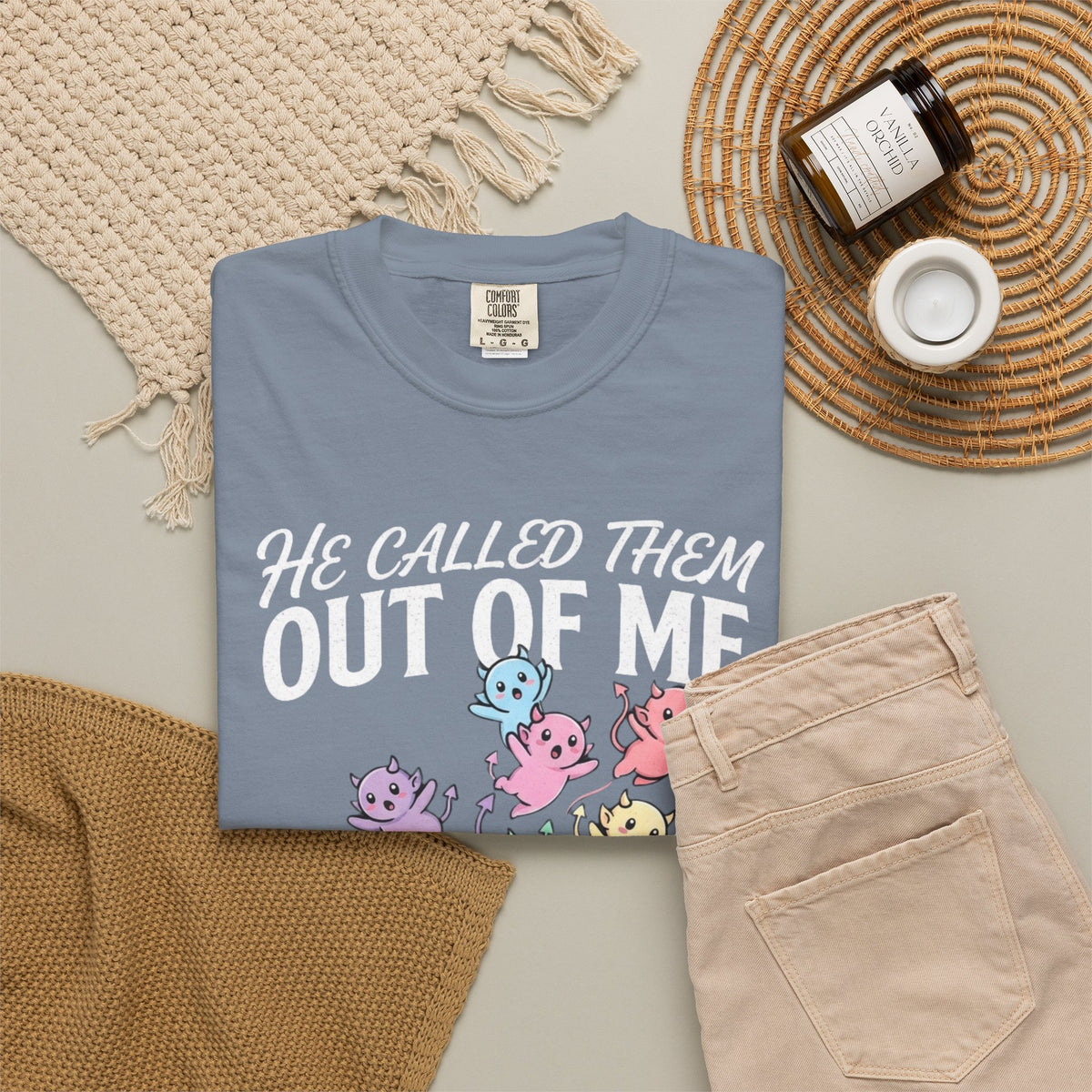 "Good Book Series He Called Them Out Of Me" Unisex Garment-Dyed Tee