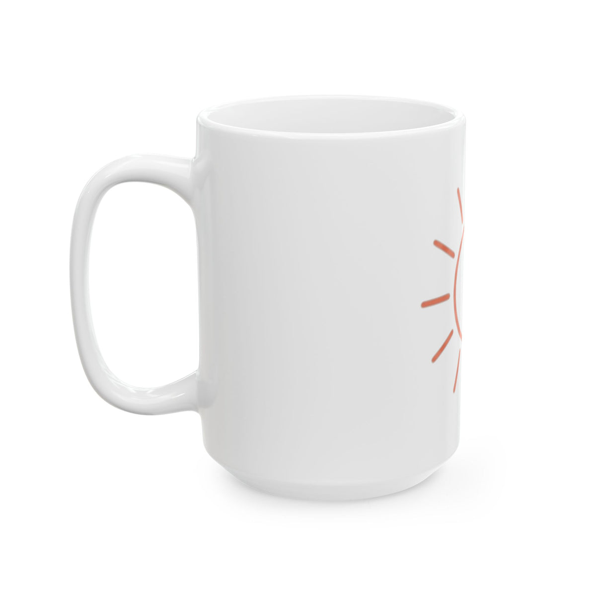 "Sun" White Ceramic Mug — Graphic