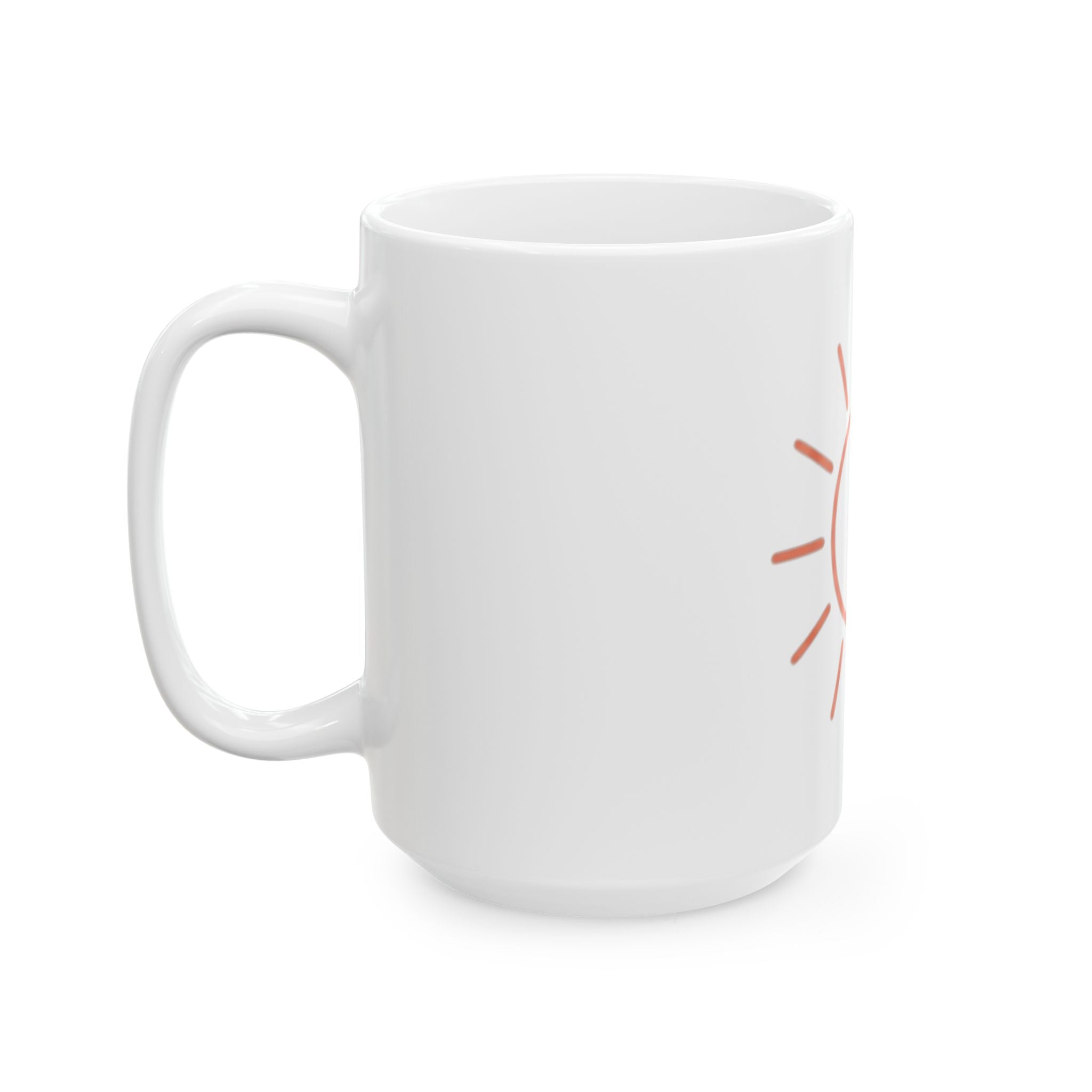 "Sun" White Ceramic Mug — Graphic