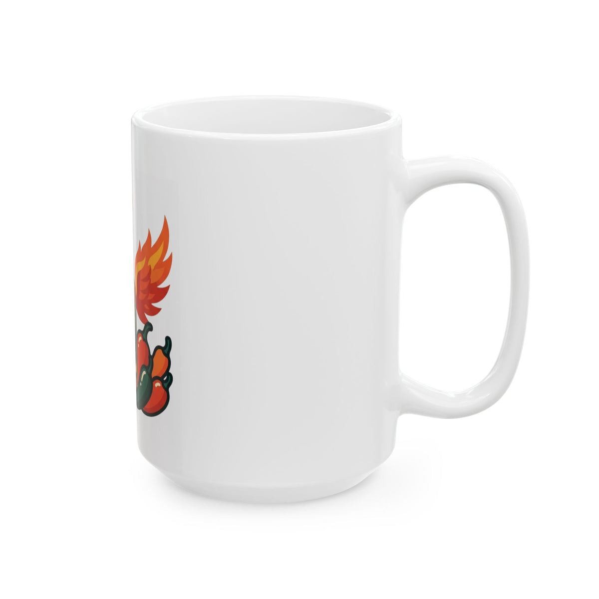 "Burns Coming Out" White Ceramic Mug — Graphic