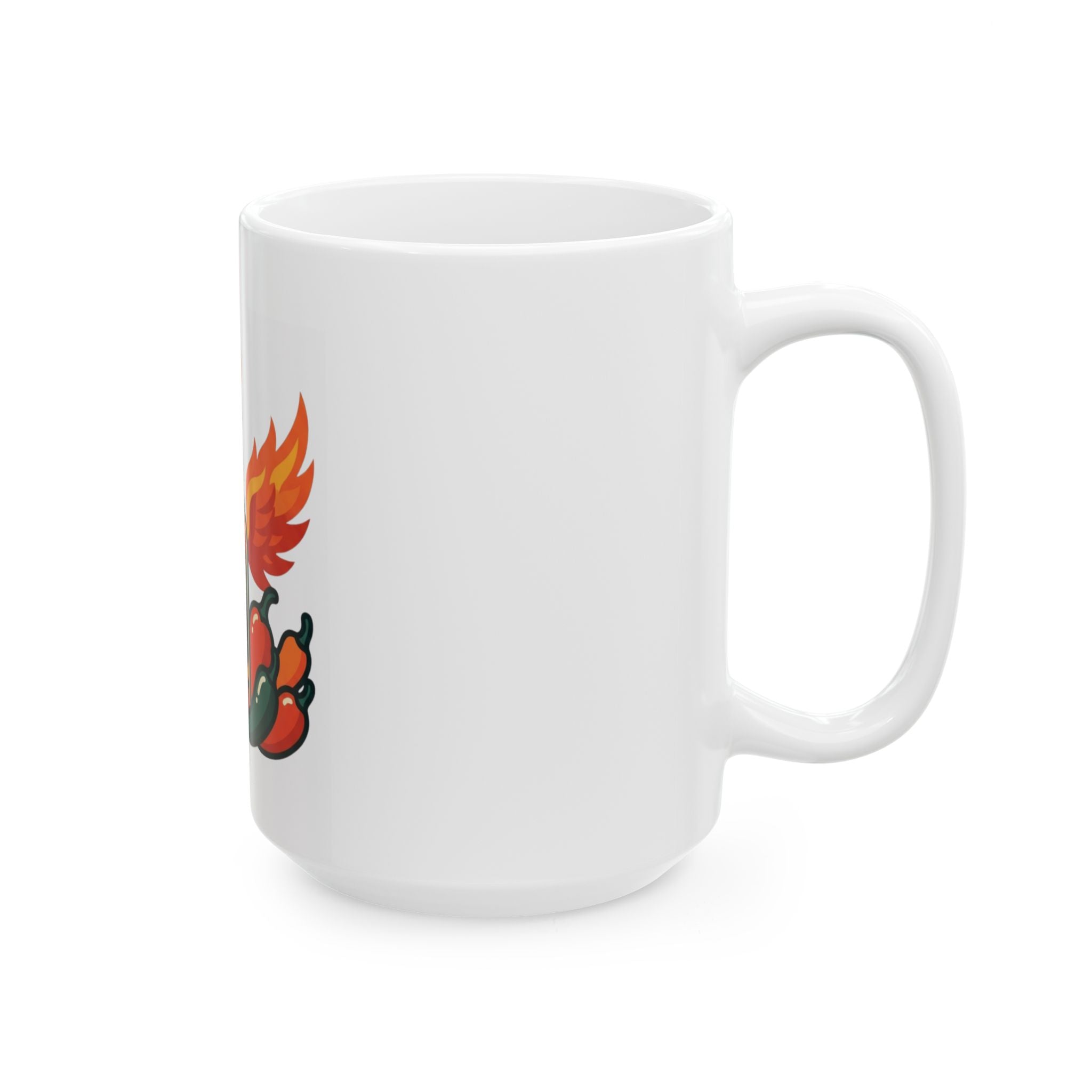"Burns Coming Out" White Ceramic Mug — Graphic