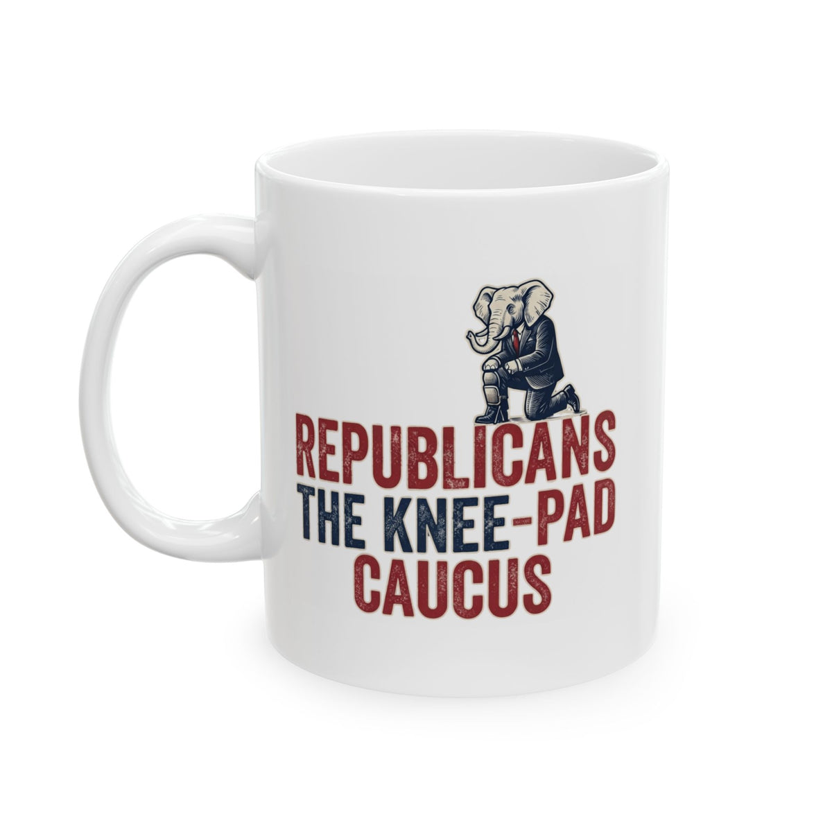 "The Knee Pad Caucus" White Ceramic Mug