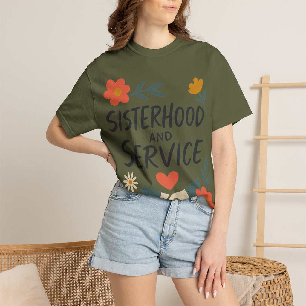 "Sisterhood and Service" Unisex Garment-Dyed T-shirt