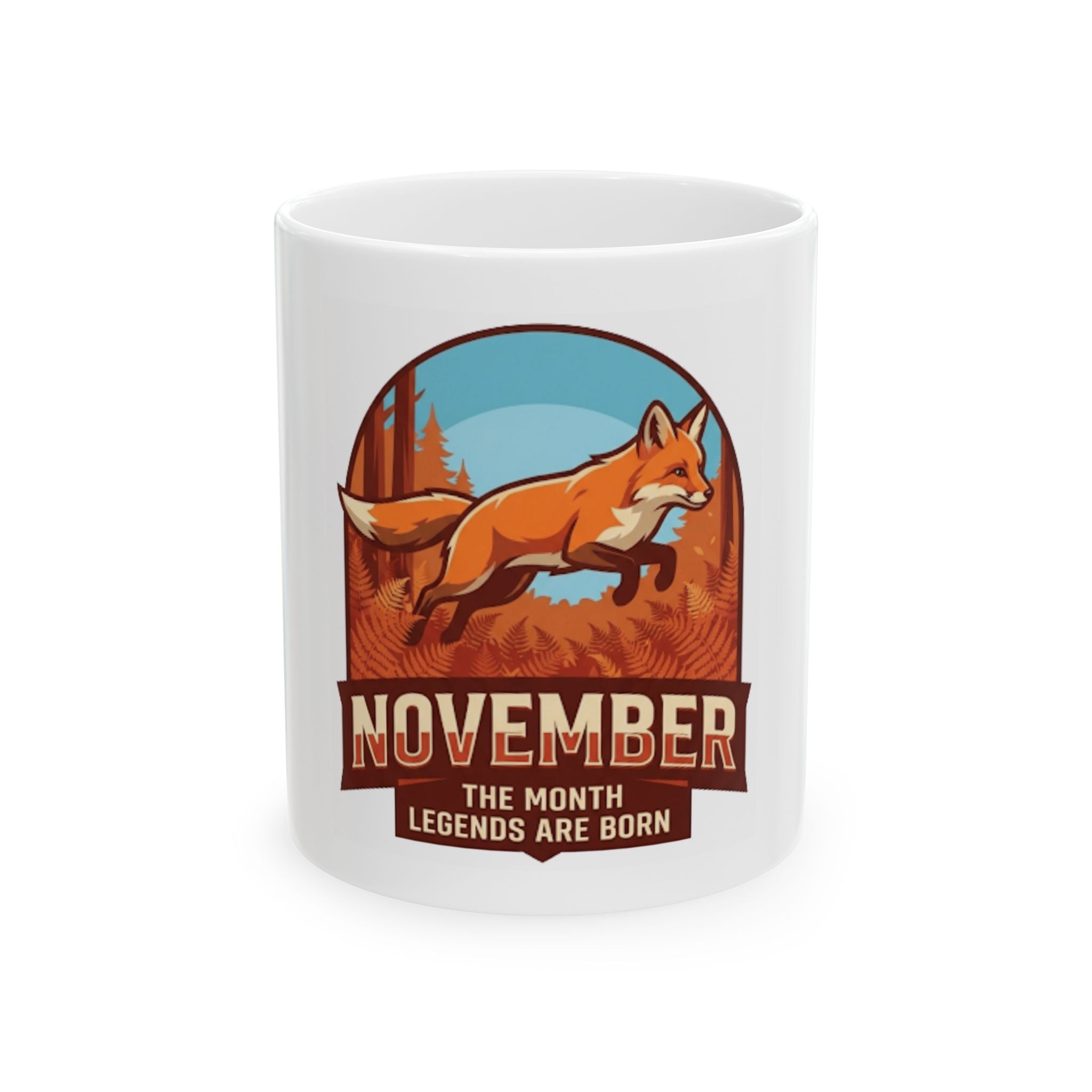 "November Legend" White Ceramic Mug