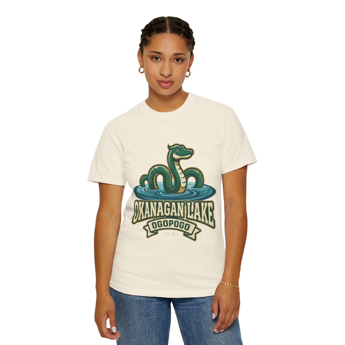 Color: Ivory | Ogopogo (Canada) Unisex Garment-Dyed Tee