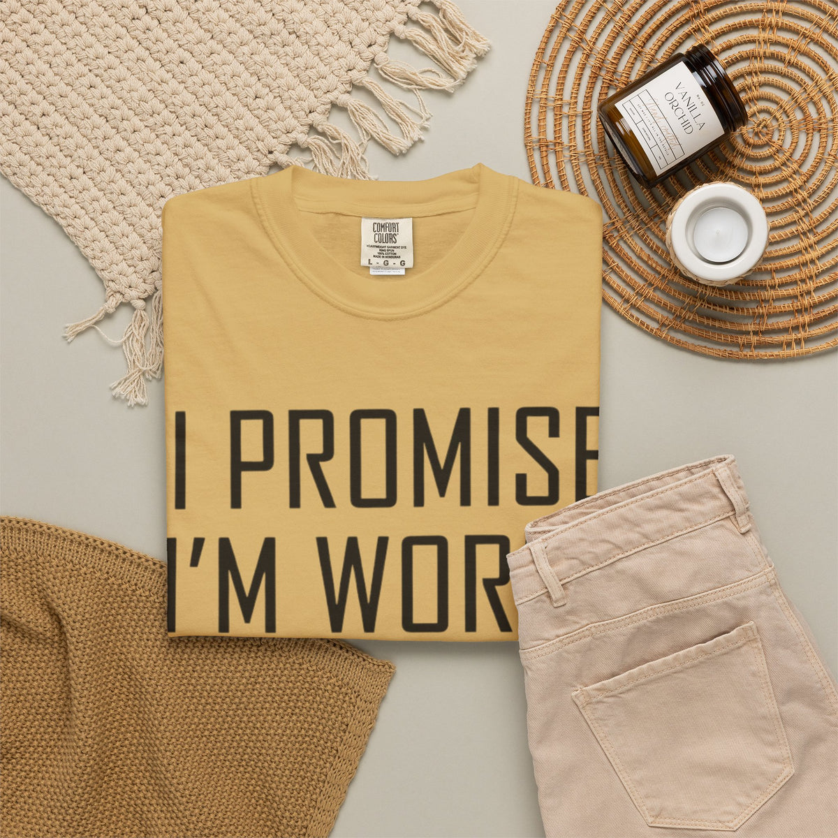 "Promise I'm Worse" Unisex Garment-Dyed Tee