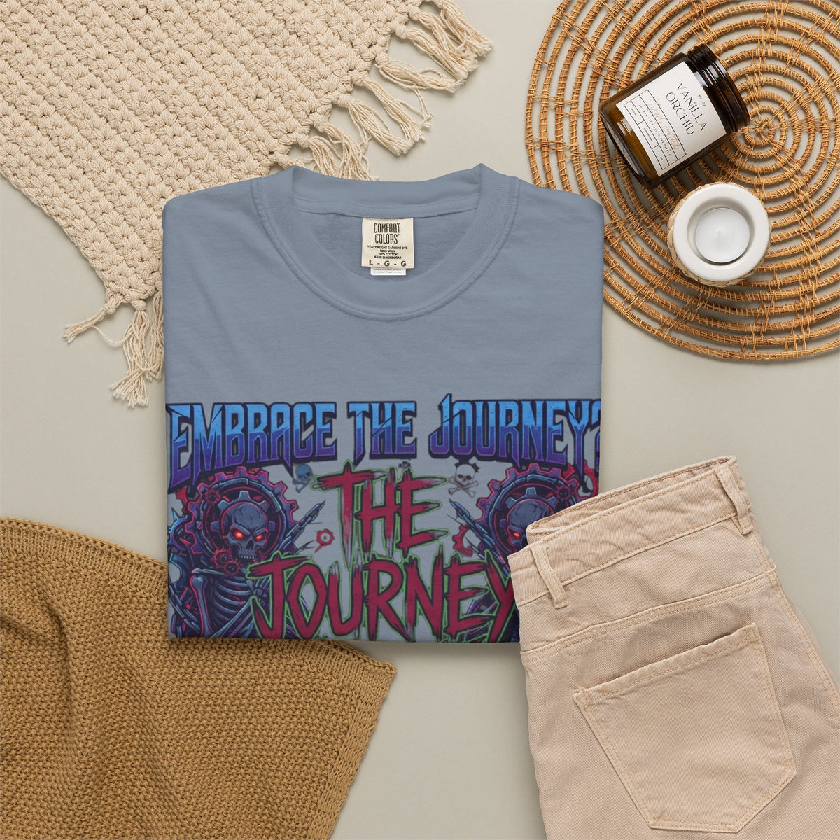 "Embrace the Journey - The Journey Sucks" Unisex Garment-Dyed Tee