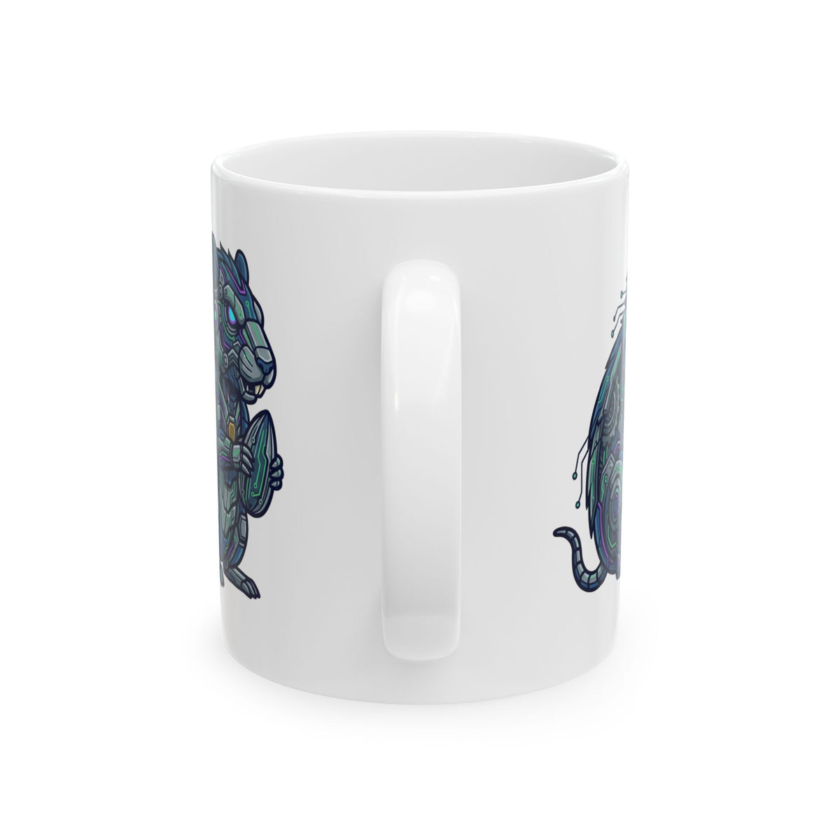 "Cyber Hamster" White Ceramic Mug