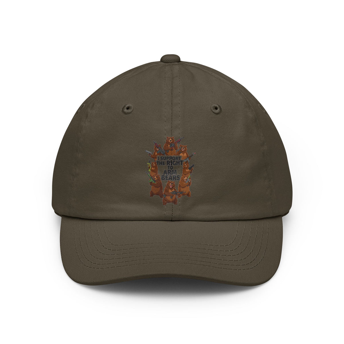 Color: Olive | Arm Bears, Not People | Dad Hat — AttitudeShirts