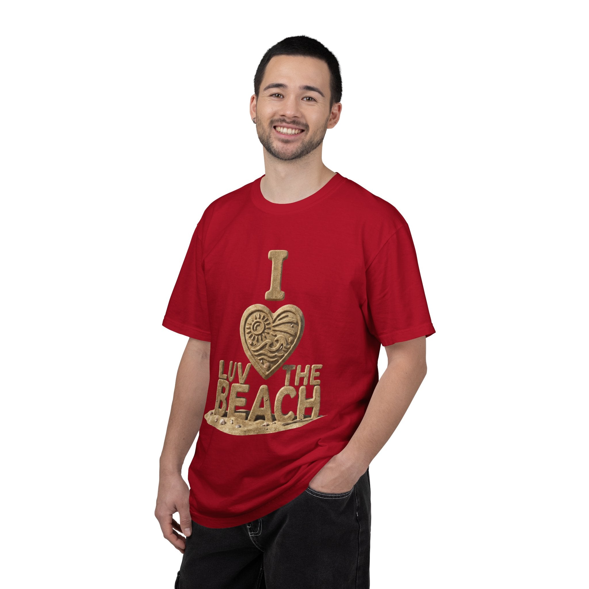"I Luv The Beach" Unisex Garment-Dyed Tee