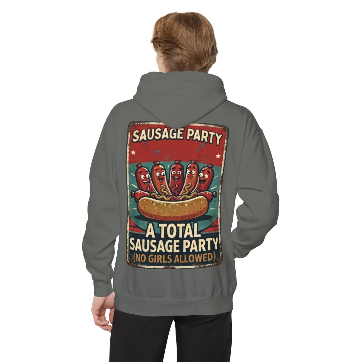 "Sausage Party" Garment-Dyed Hoodie