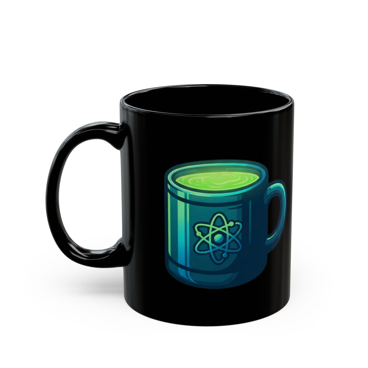 "I Like My Radiation Like My Coffee" Black Ceramic Mug — Graphic