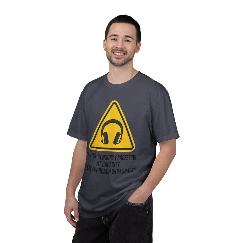 "Sensory At Capacity" Unisex Garment-Dyed Tee