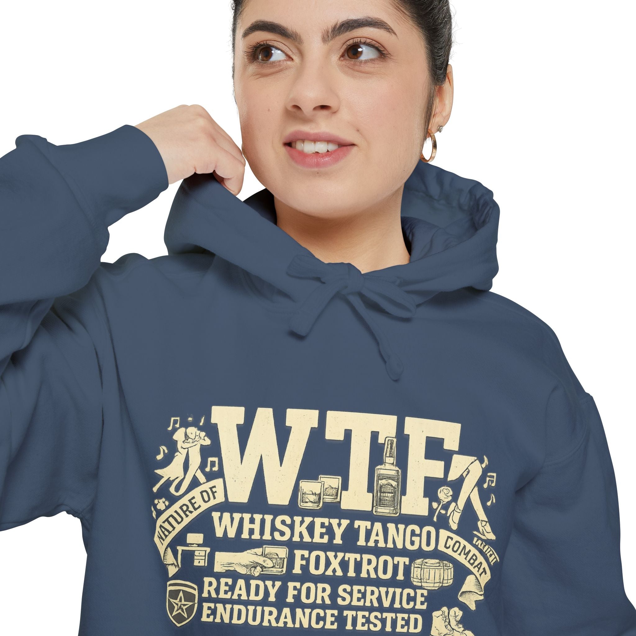 WTF Nature of Combat | Garment-Dyed Hoodie — AttitudeShirts