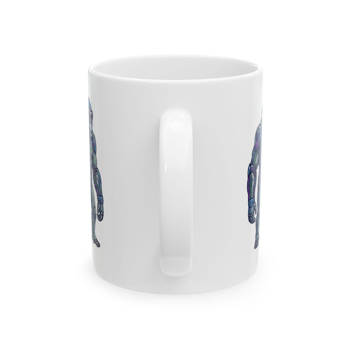 "Cyber Chimp" White Ceramic Mug