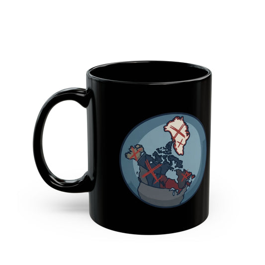 "Loose Talk About Countries That Aren't His" Black Ceramic Mug — Graphic