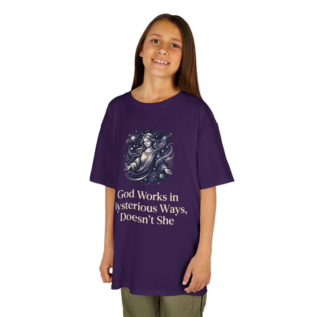 "God Works in Mysteroius Ways" Kids Tee