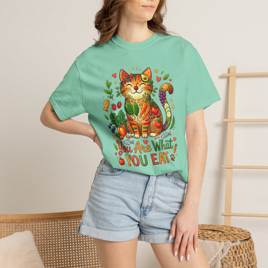 "You Are What You Eat - Cat 2" Unisex Garment-Dyed T-shirt