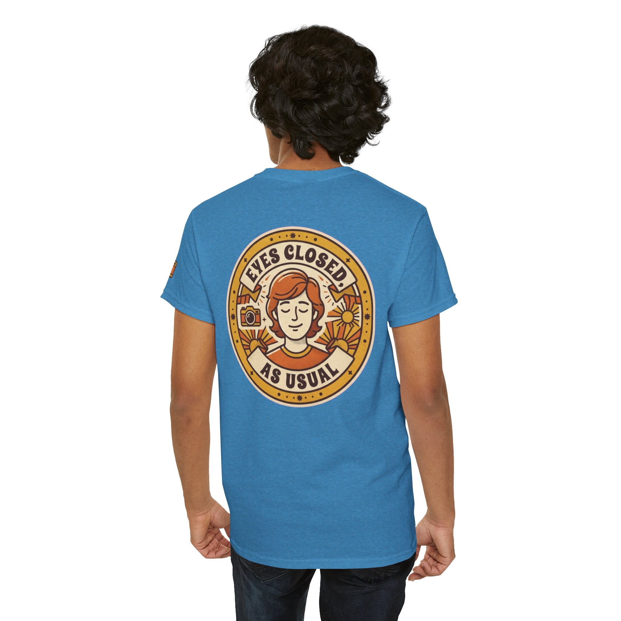 "Eyes Closed As Usual" Premium Graphic Tee