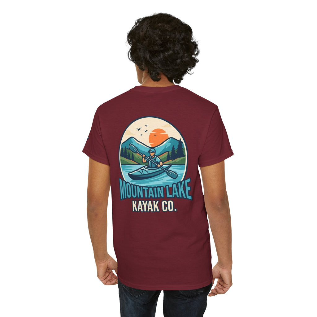 "Mountain Lake Kayak" Premium Graphic Tee