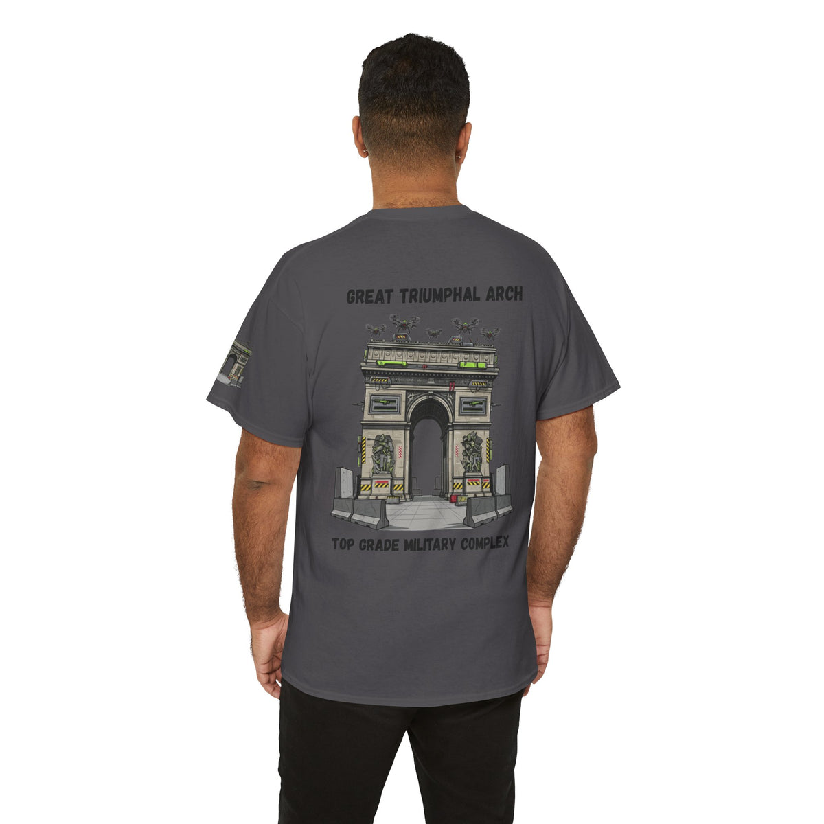 Color: Charcoal | Top Grade Military Complex Premium Graphic Tee